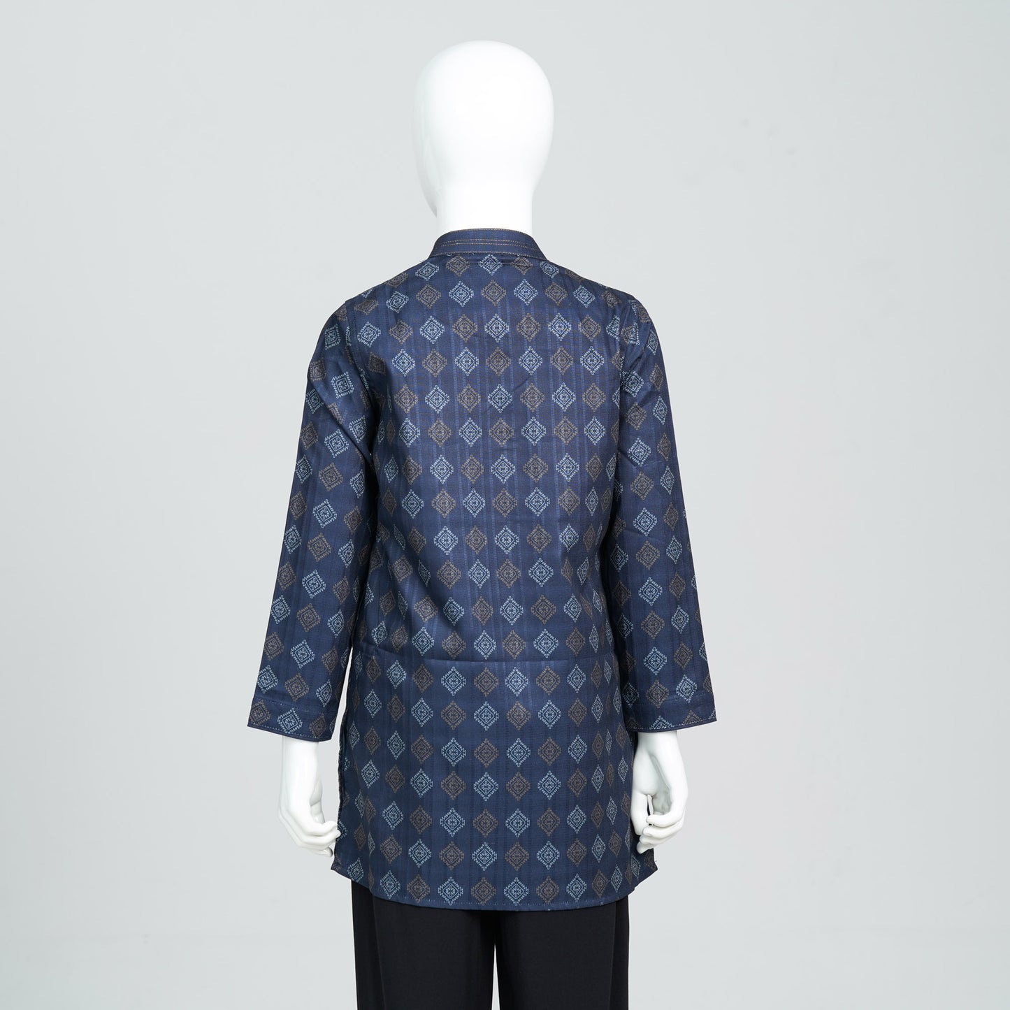 Boys Blue Printed Panjabi