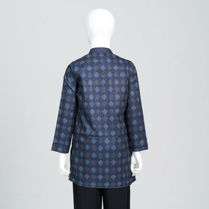 Boys Blue Printed Panjabi