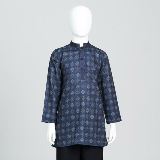 Boys Blue Printed Panjabi