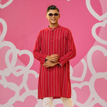 Load image into Gallery viewer, MENS BASIC PANJABI-RED
