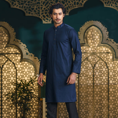 Mens  Blue Basic Panjabi