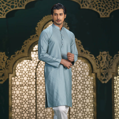 Men's Teal Basic Panjabi