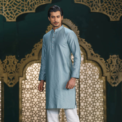 Men's Teal Basic Panjabi