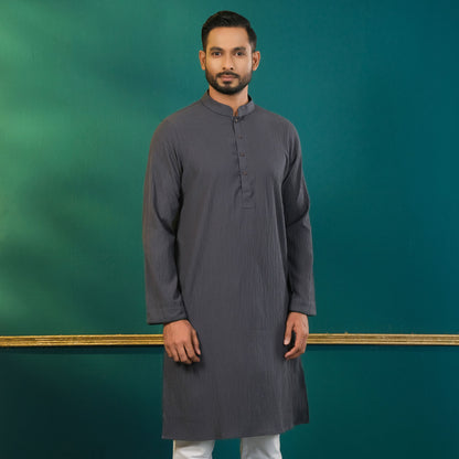 Men’s Gray Basic Panjabi