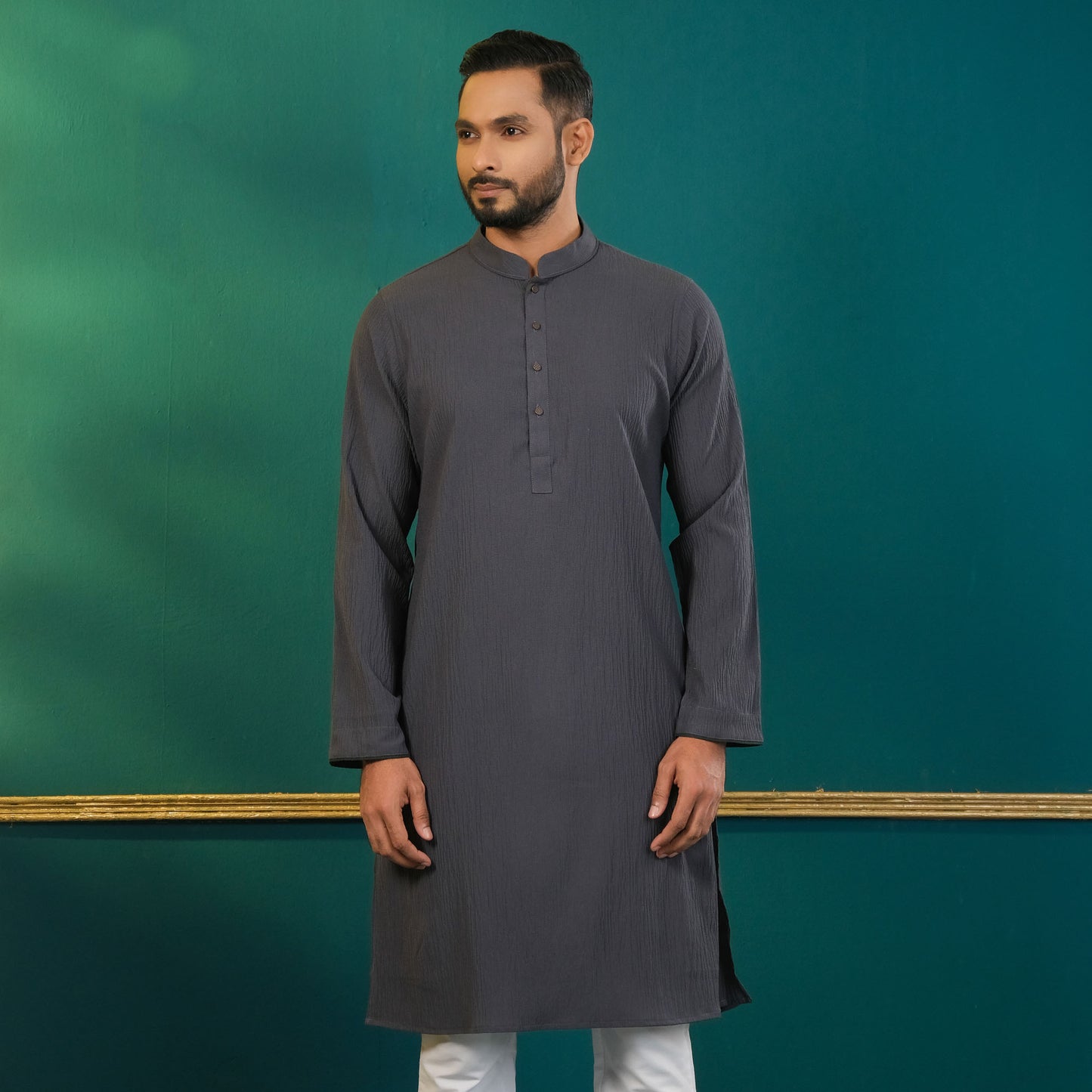 Men’s Gray Basic Panjabi