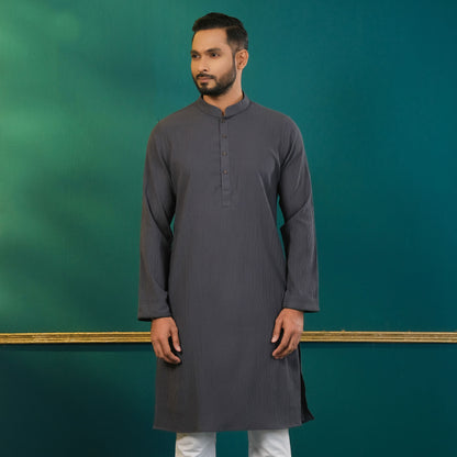 Men’s Gray Basic Panjabi
