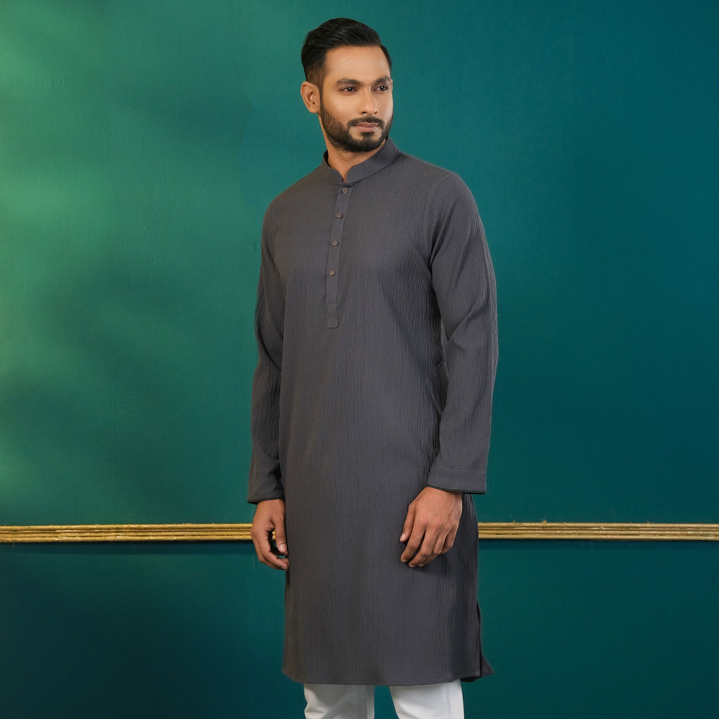 Men’s Gray Basic Panjabi