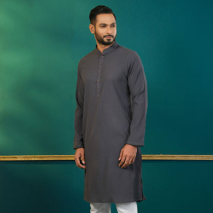 Men’s Gray Basic Panjabi