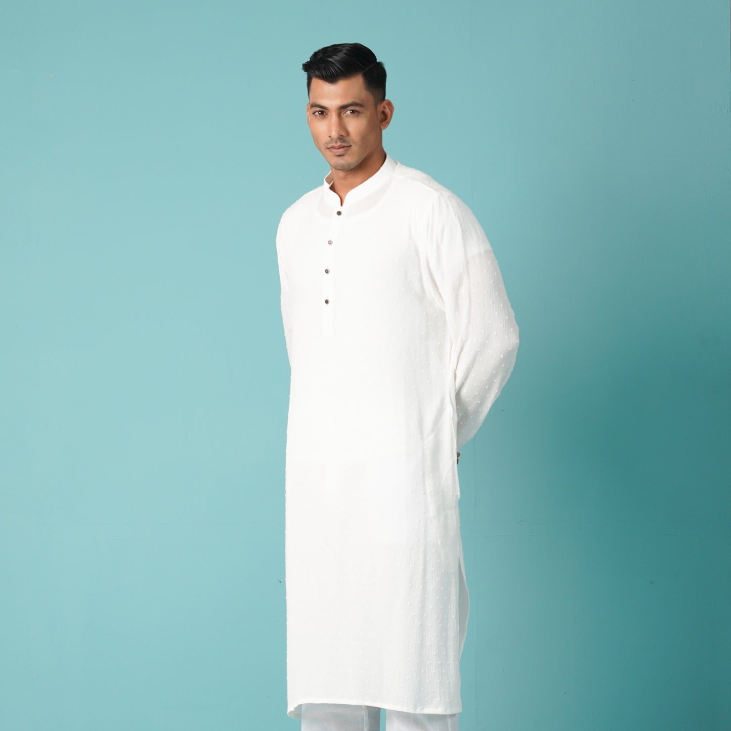 Mens Basic Panjabi-White