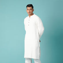 Load image into Gallery viewer, MENS BASIC PANJABI-WHITE
