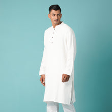 Load image into Gallery viewer, MENS BASIC PANJABI-WHITE
