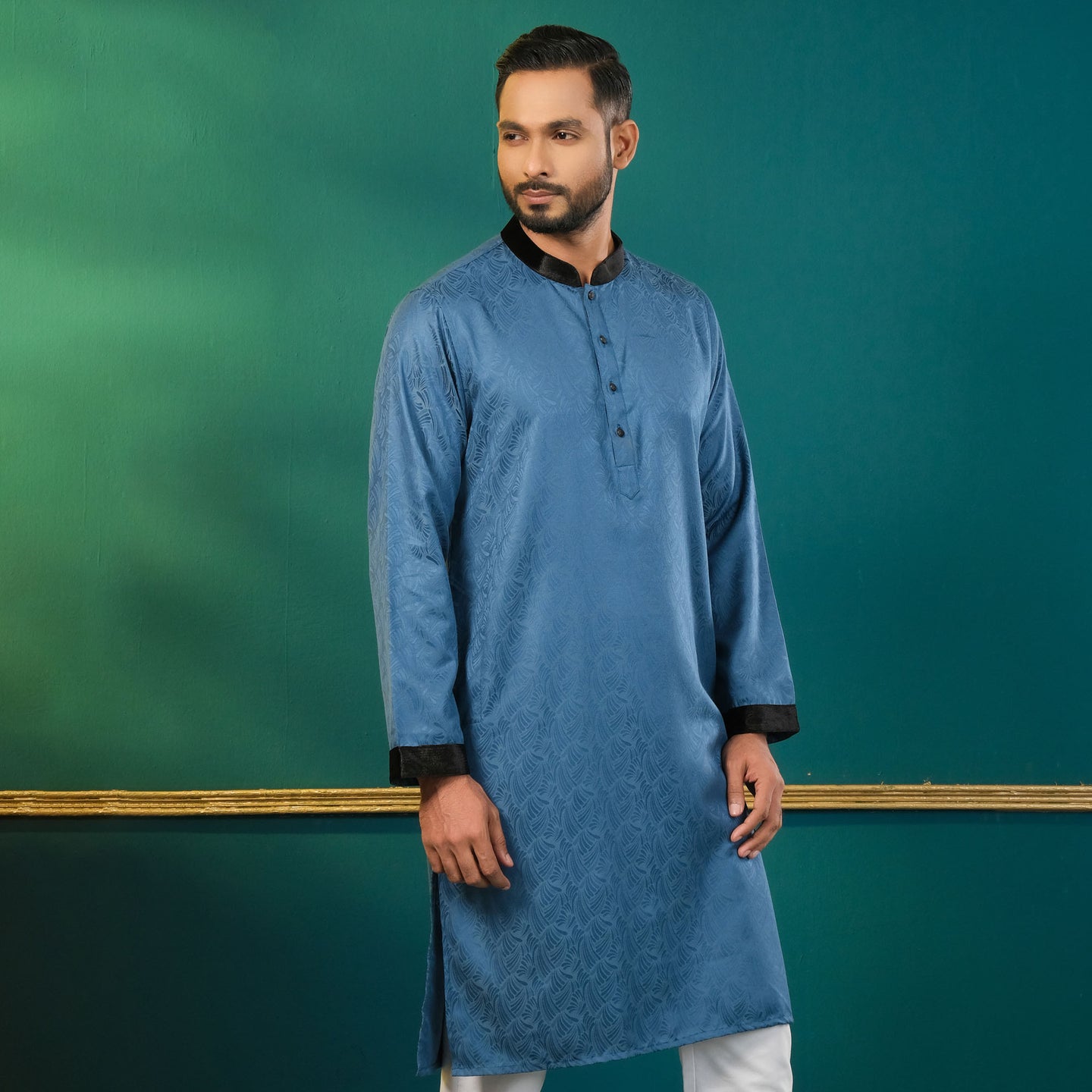 Men’s Teal Basic Panjabi