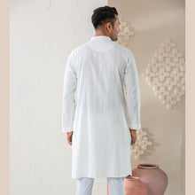 Load image into Gallery viewer, Men&#39;s White Cotton Panjabi
