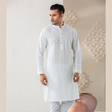 Load image into Gallery viewer, Men&#39;s White Cotton Panjabi
