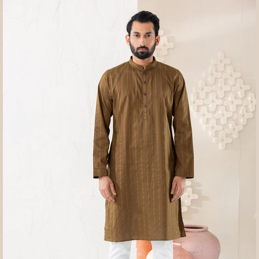 Mens Basic Hazelnut Panjabi