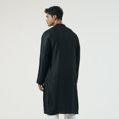 Mens Black Basic Panjabi