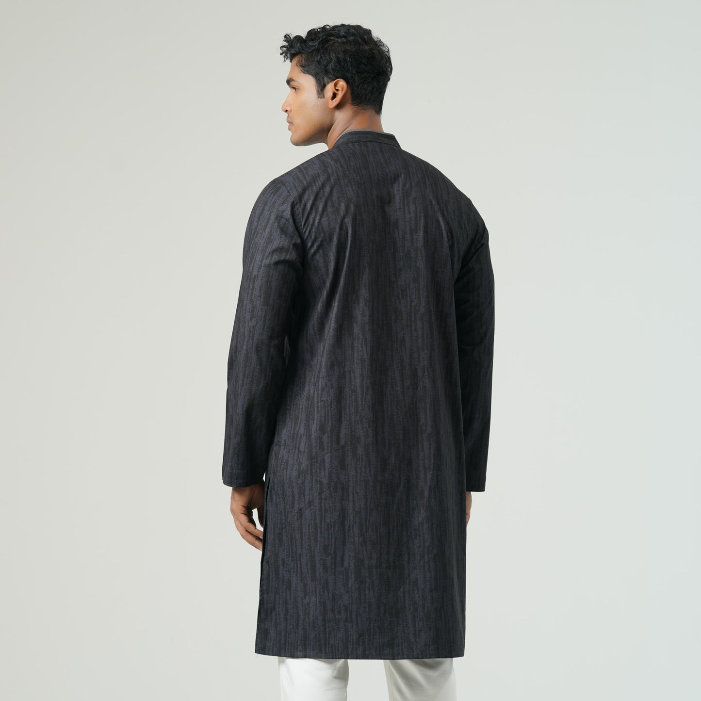 Mens Black Basic Panjabi