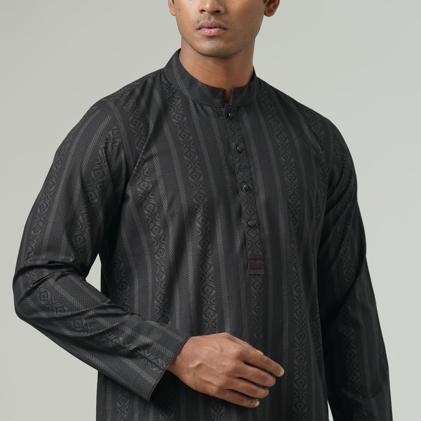 Mens Black Basic Panjabi