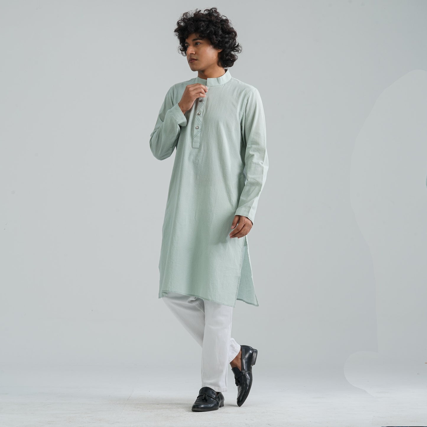Men's Pale Green Panjabi