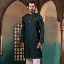 Load image into Gallery viewer, MENS EMBROIDERY PANJABI-GREEN
