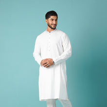 Load image into Gallery viewer, Men&#39;s White Embroidered Panjabi
