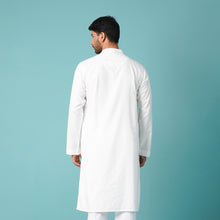 Load image into Gallery viewer, MENS EMBROIDERY PANJABI-WHITE
