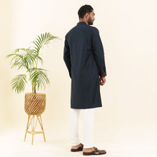 Load image into Gallery viewer, MENS PREMIUM PANJABI- DARK NAVY
