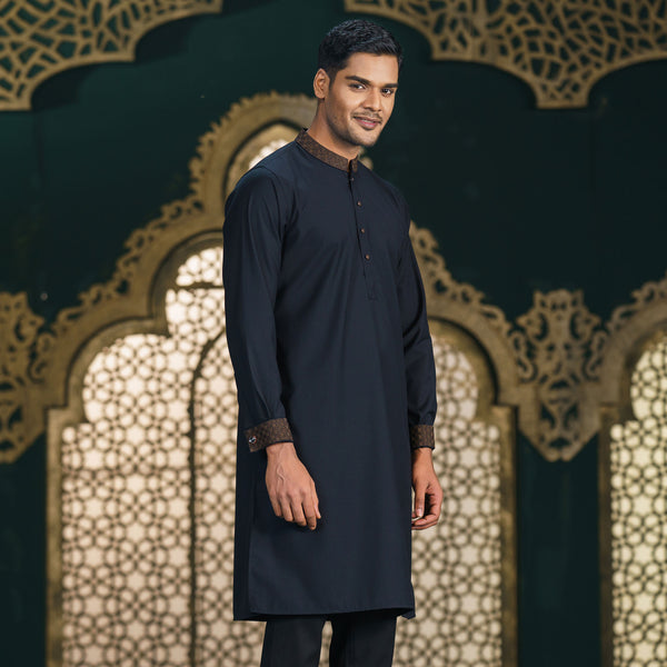 MENS PREMIUM PANJABI-Black Crow