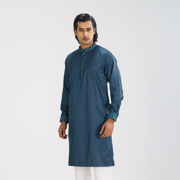 Men's Dark Teal Premium Panjabi