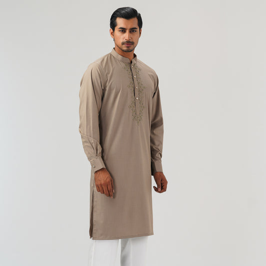 Mens Bronze Brown Panjabi