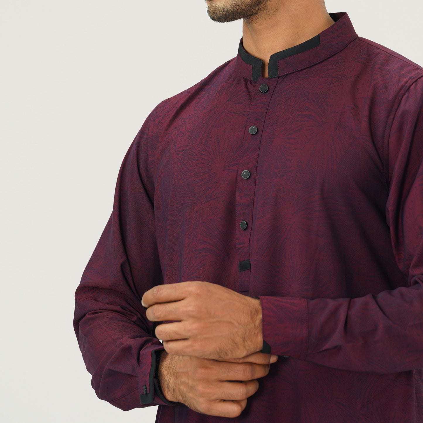 Mens Maroon Panjabi