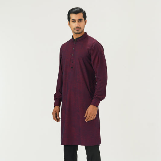 Mens Maroon Panjabi