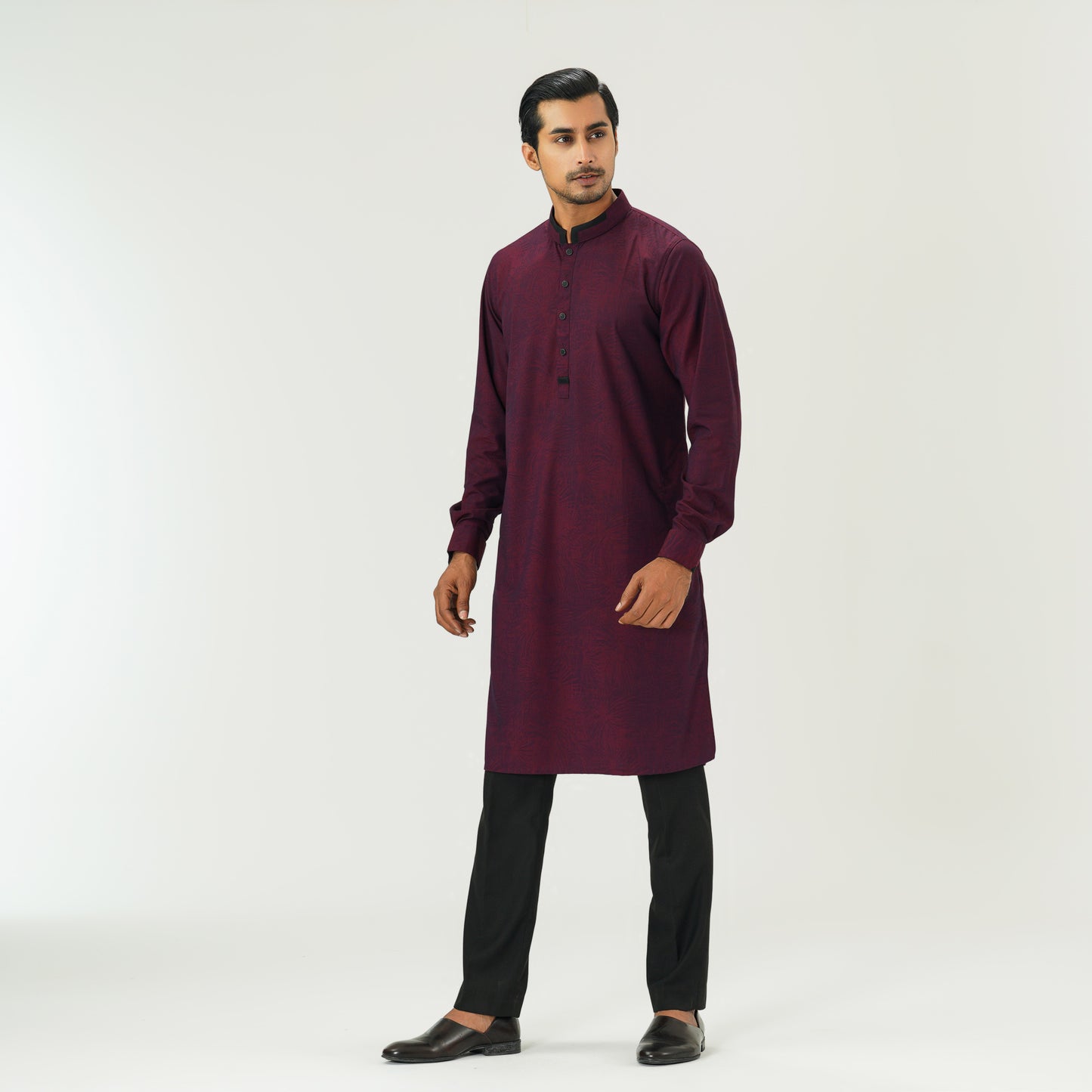 Mens Maroon Panjabi