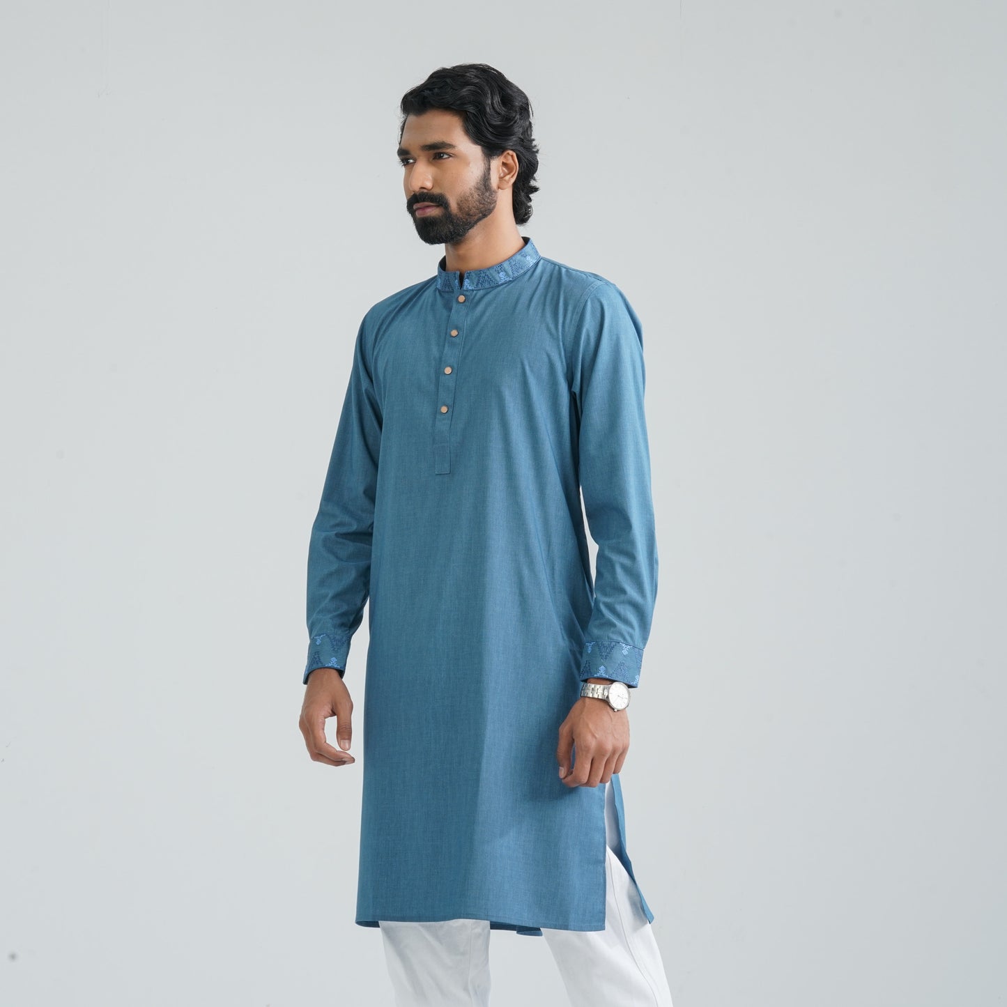 Men’s Dark Teal Premium Panjabi