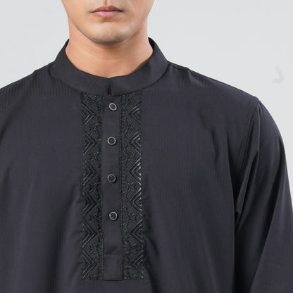 Men’s Premium Blended Black Panjabi