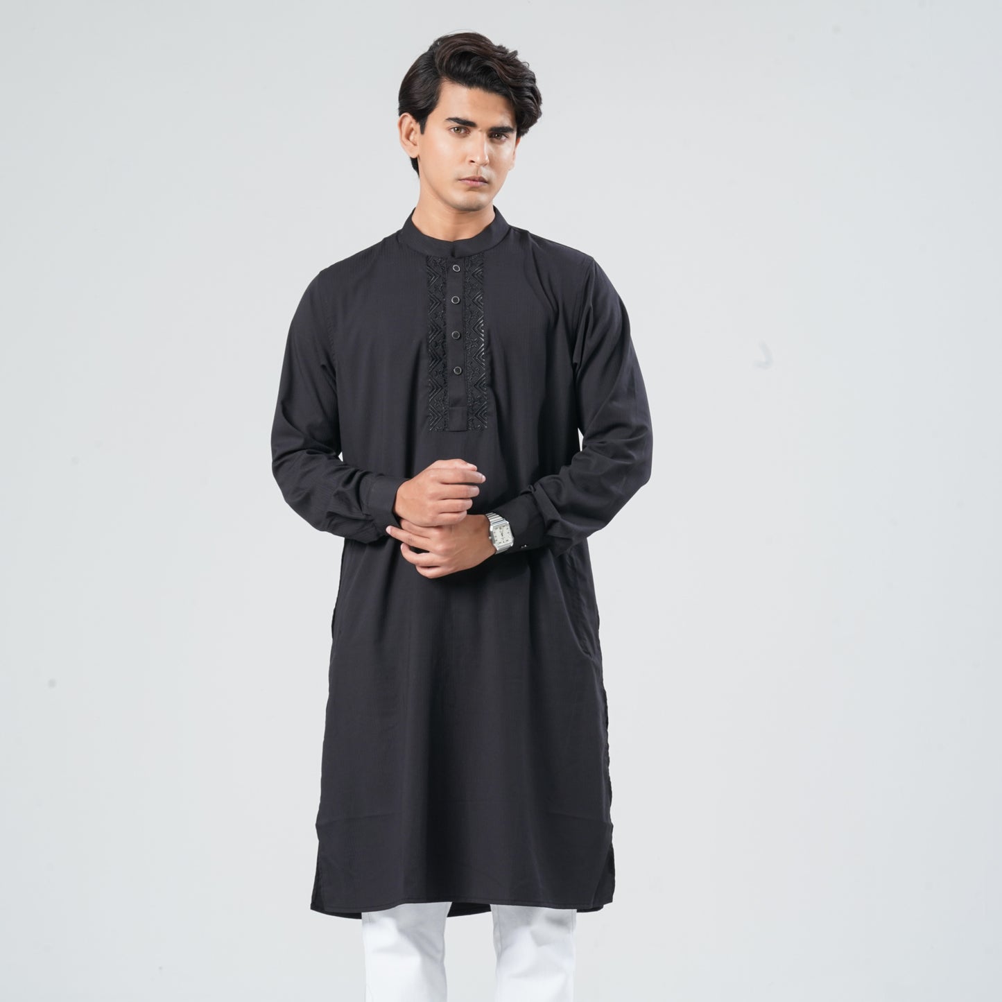 Men’s Premium Blended Black Panjabi