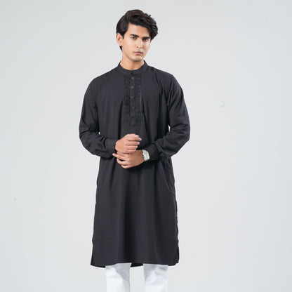 Men’s Premium Blended Black Panjabi