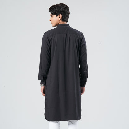Men’s Premium Blended Black Panjabi