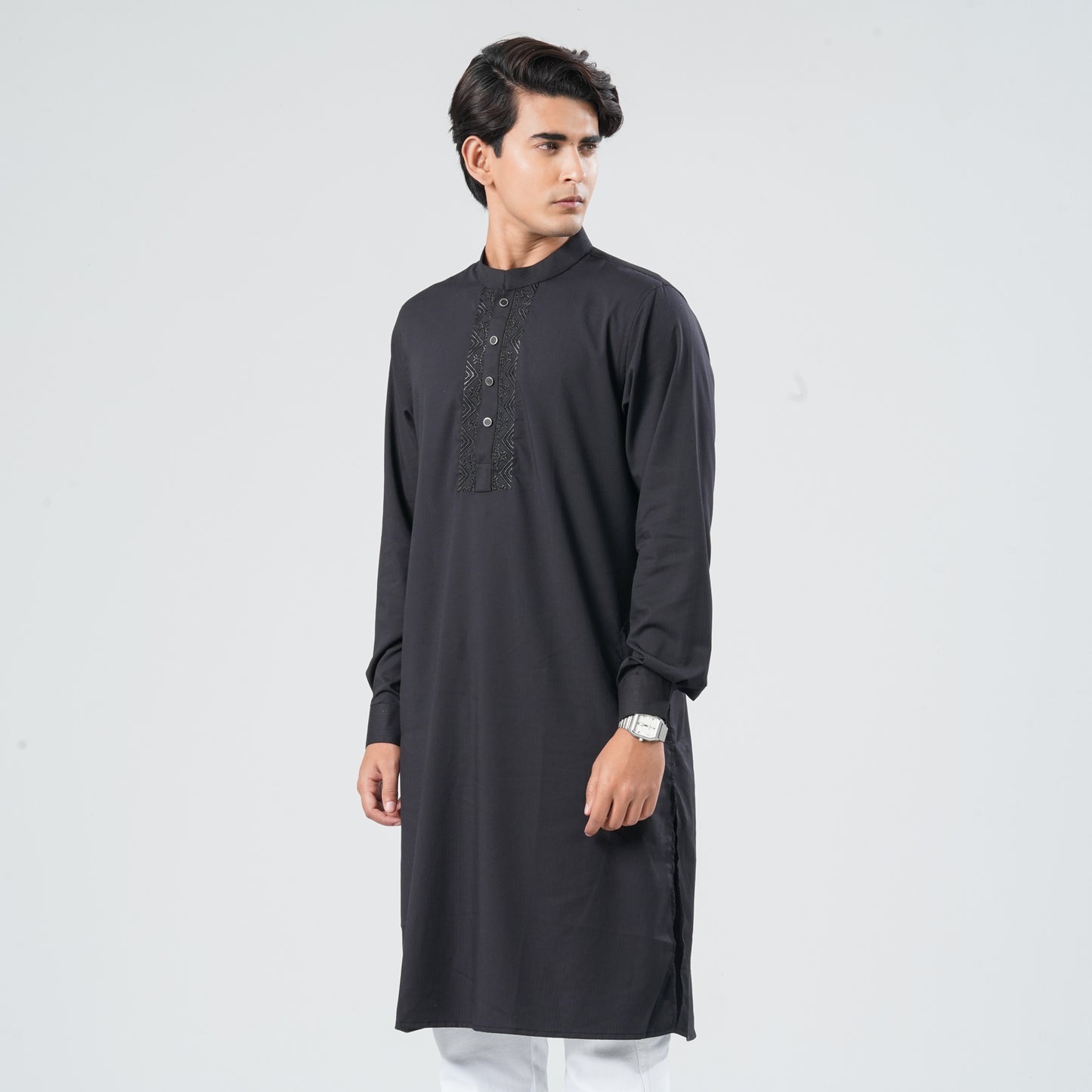 Men’s Premium Blended Black Panjabi