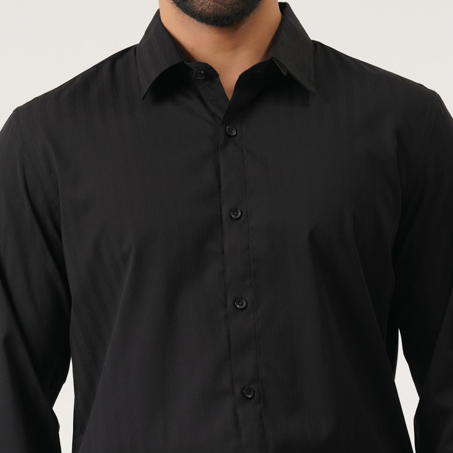 Mens Black Semi Formal Shirt