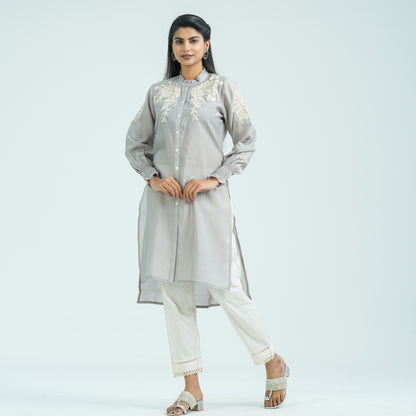 Women’s Ash Embroidered Two Piece Set