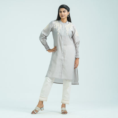Women’s Ash Embroidered Two Piece Set