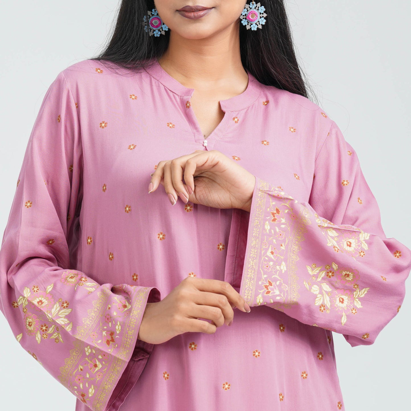 Women’s Pink Blended Fabric Two Piece
