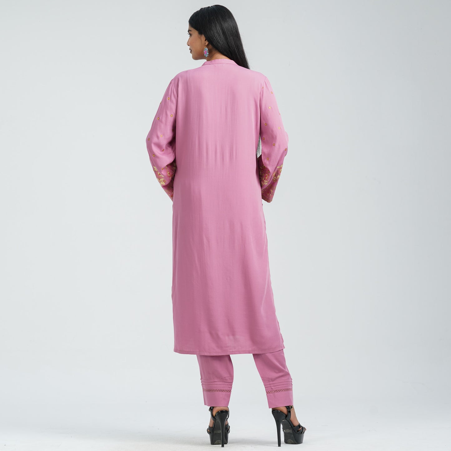 Women’s Pink Blended Fabric Two Piece