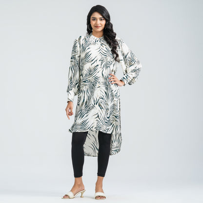 Women's Off White Casual Blended Shirt