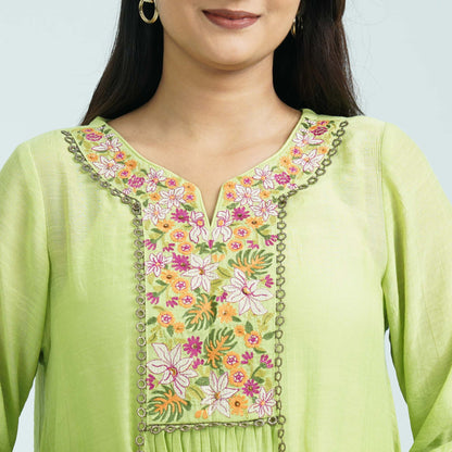Women’s Lemon Embroidered Cotton Top