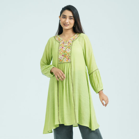 Women’s Lemon Embroidered Cotton Top