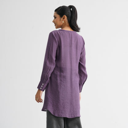 Women’s Purple Embroidered Top