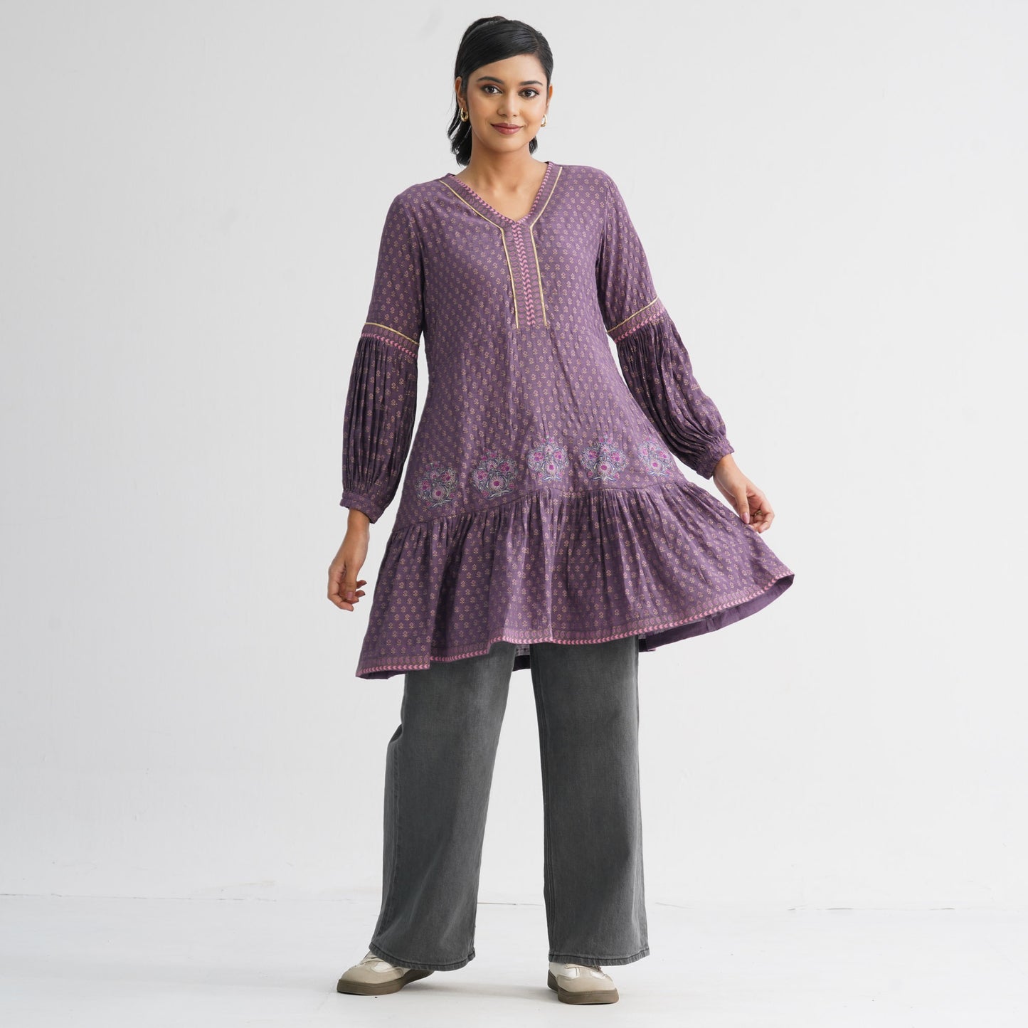 Women’s Purple Cotton Fabric Top