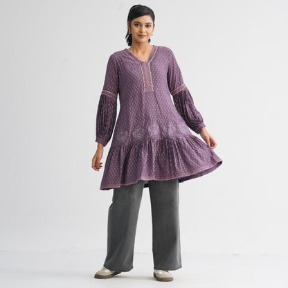 Women’s Purple Cotton Fabric Top